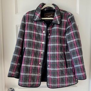 COACH est.1941 Quilted Plaid Coat